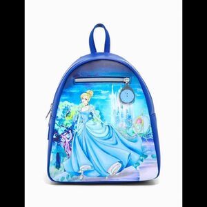 Loungefly Disney Cinderella Illustration Castle‎ Steps Mini Backpack